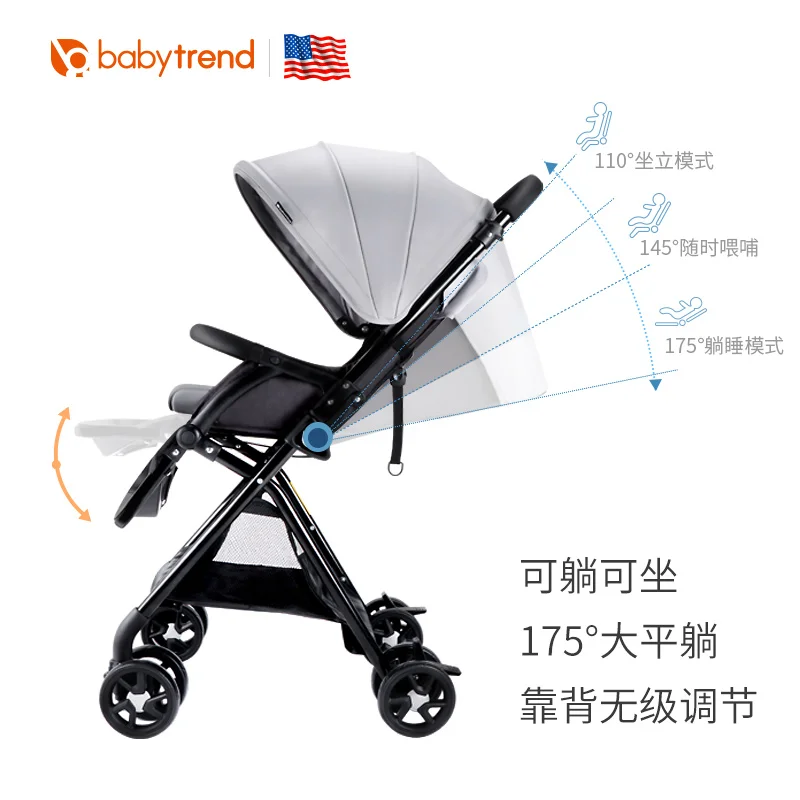 Коляска Babytrend легкая складная с наклоном для детей|Легкая коляска| |