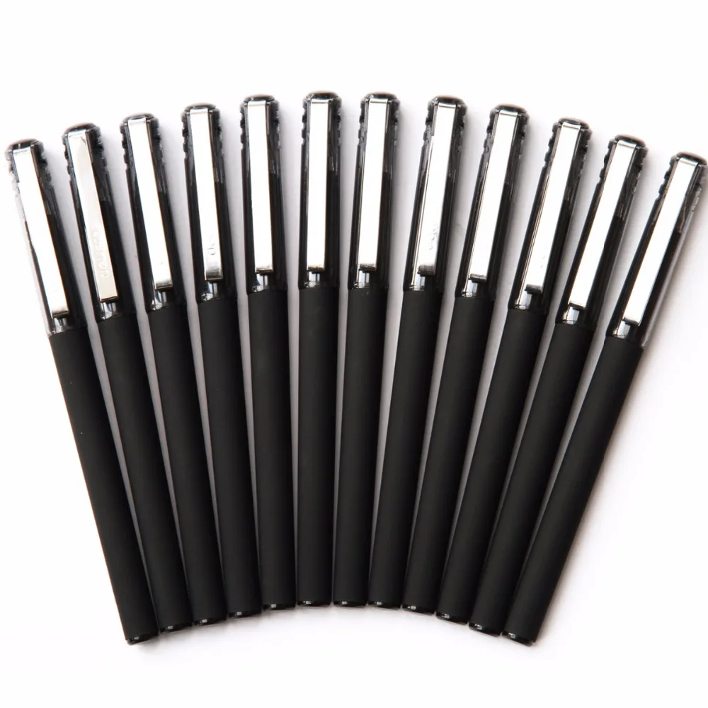 

12 Pcs/Set 0.5MM Black Gel Pen Bullet Gel Pen Drawing Writing Creative Stationery Gifts Office School Supplies