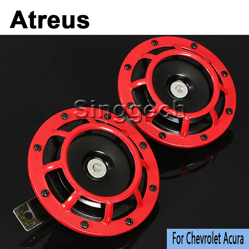 Atreus1 комплект Автомобильный красный Электрический звуковой сигнал для Chevrolet Cruze
