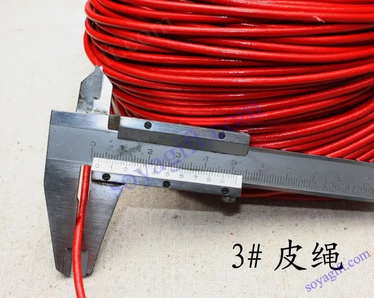 Red349 Free ship!!! 100 meters white geunine leather cordfindings round real cord 2mm Jewelry making cords|jewelry roll|jewelry writingjewelry kit |