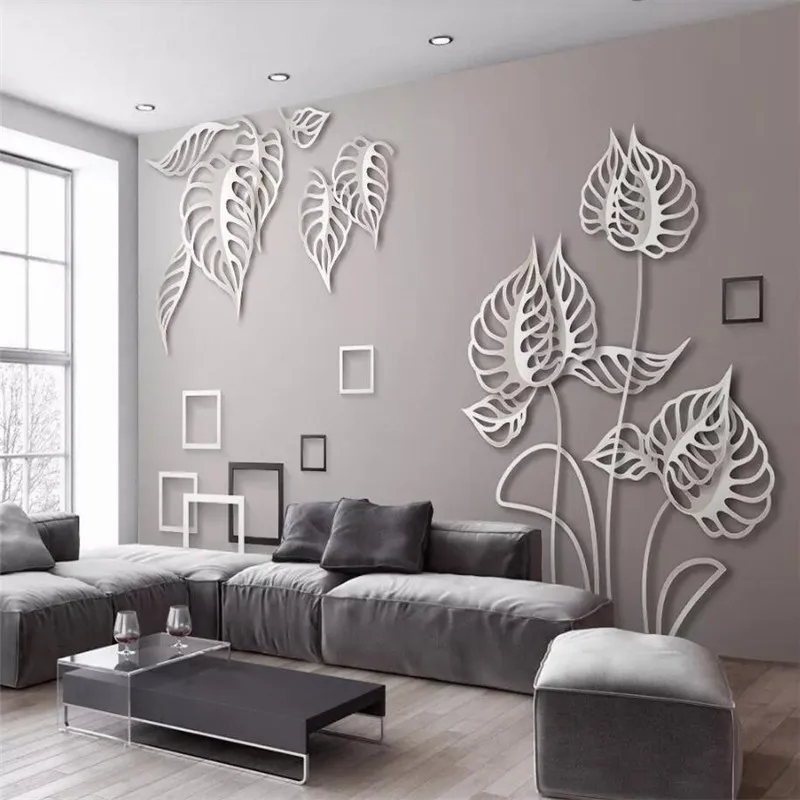 

3d modern minimalist line TV background wall professional production mural wallpaper wholesale custom poster photo wall