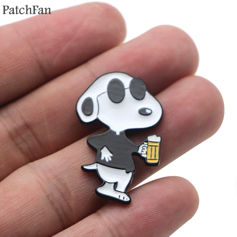 Patchfan собаки мультфильм цинкового сплава шпильки значки para рубашка сумка Одежда Кепка рюкзак броши для обуви Значки украшения A1834