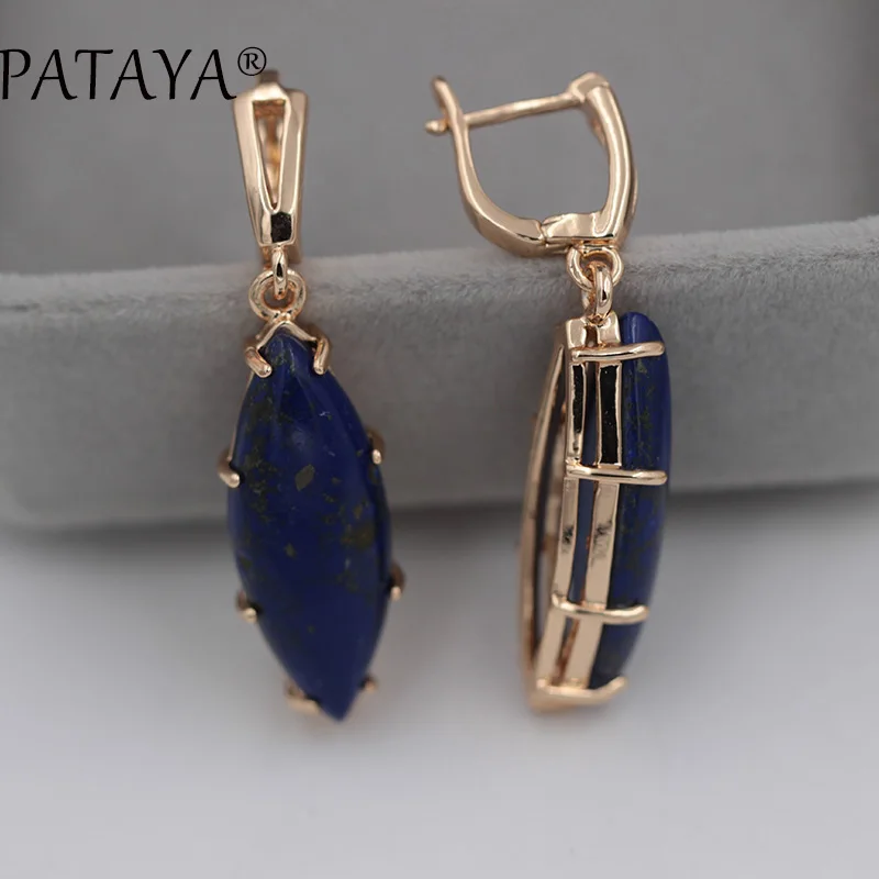 PATAYA, эксклюзивный RU,, 585, розовое золото, висячие серьги, разноцветные, натуральный камень, серьги для женщин, вечерние, свадебные, индийские ювелирные изделия