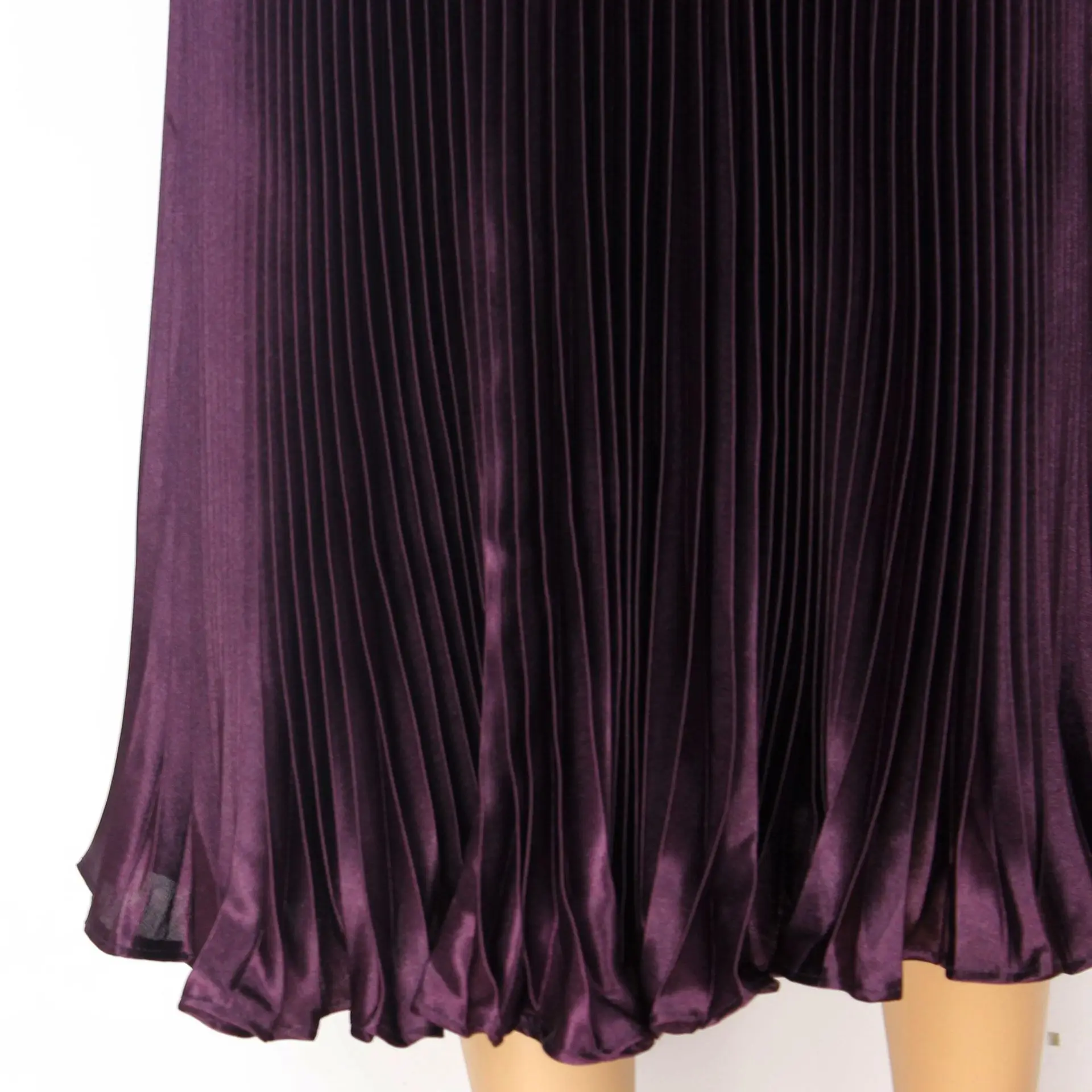 JuneLove Fashion Metallic Color Skirt women large swing pleated women skirt gold sliver bottoms vintage elastic waist skirt