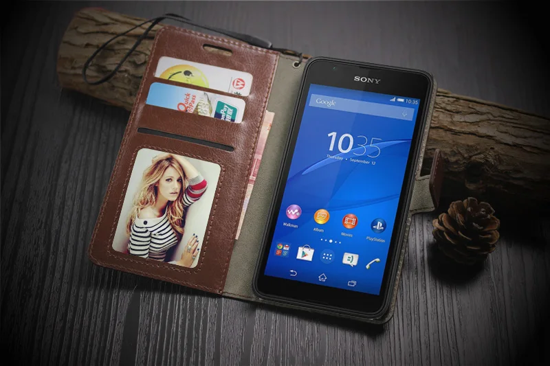 Кожаный чехол для sony Xperia Z3 Compact sony Z2 Z4 чехол из искусственной кожи откидной кошелек с отделениями для карт чехол для телефона для sony Z5 M5 C5 C4 чехол s
