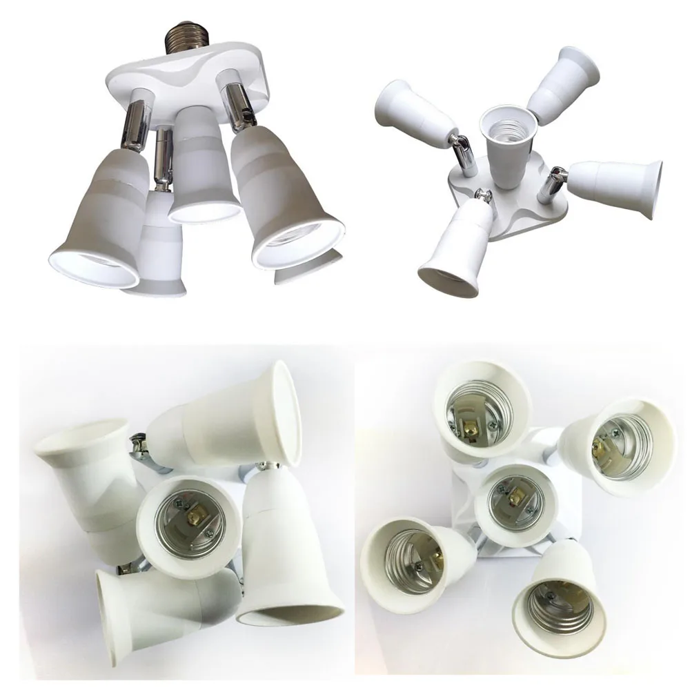 e27 1 to 3 / 1 to 4 / 1 to 5 Lamp Holder Bulb Socket Splitter Lamp Base Fireproof Holder Adapter E27 Converter Socket Spllitter