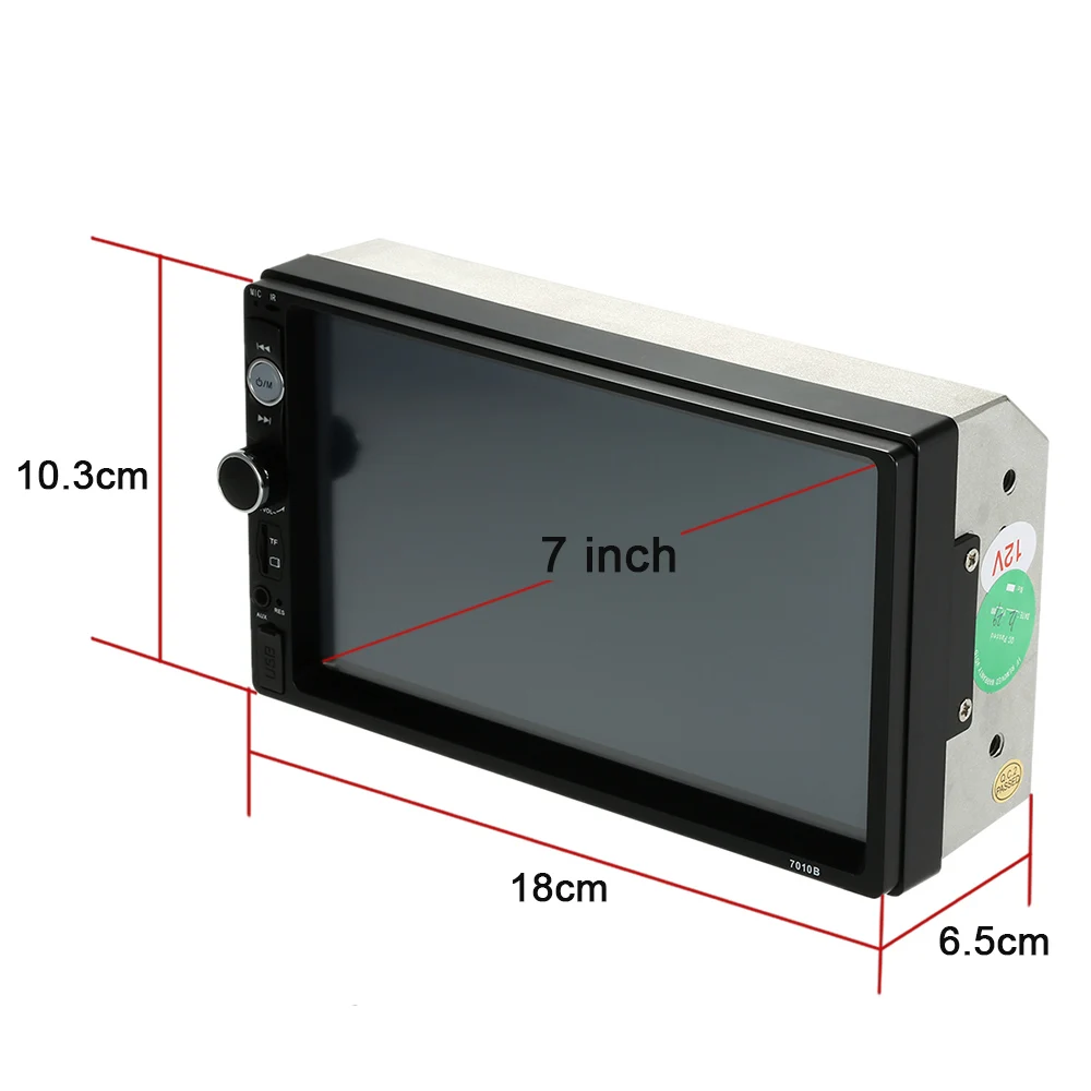 7 дюймов HD в тире сенсорный экран Bluetooth Автомобильный плеер Поддержка FM/MP5/USB/AUX