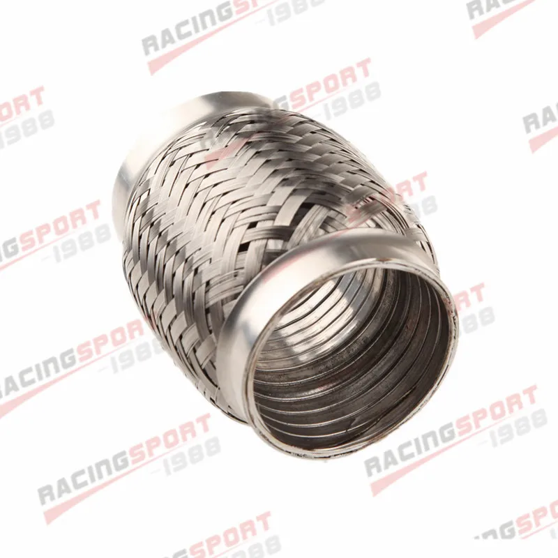 

3" Inch (76mm) ID Exhaust Flex Pipe 4" Length Stainless Steel Coupling Interlock