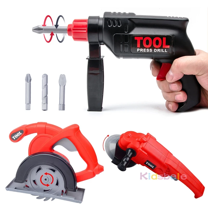 Kids Tool Toys Educational Toys Simulation Repair Tools Toys Drill Plastic Game Learning Engineering Puzzle Toys Gifts For Boy