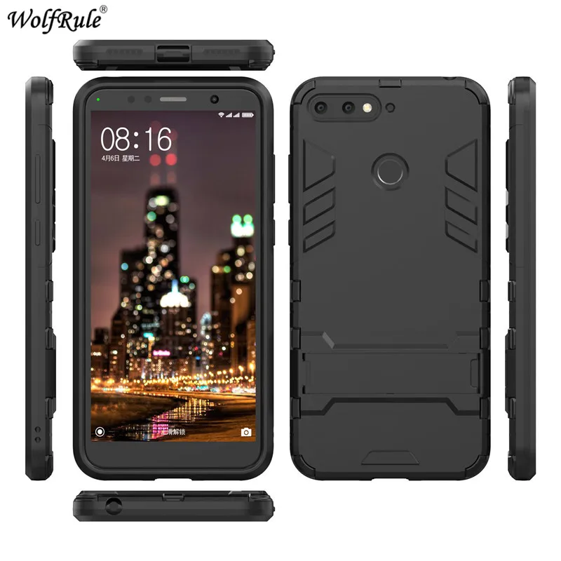 For Cover Huawei Honor 7C Case AUM-L41 TPU & PC Holder Bumper Phone Case For Huawei Honor 7C Cover 5.7 inch Russian Version