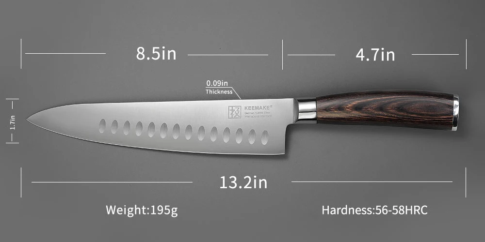 Sunnecko 8," дюймовый нож шеф-повара Santoku, кухонные ножи, подарочная упаковка, посылка, немецкая 14116 сталь, инструмент для приготовления пищи, нож для мяса