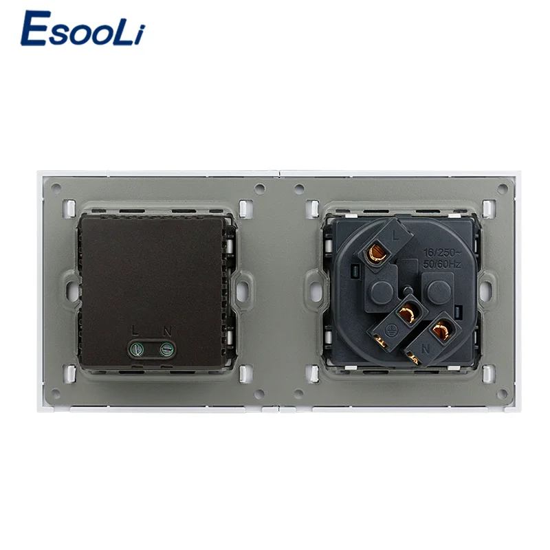 Розетка электрическая Esooli заземленная с 2 USB-портами 16 А 5 В | Обустройство дома