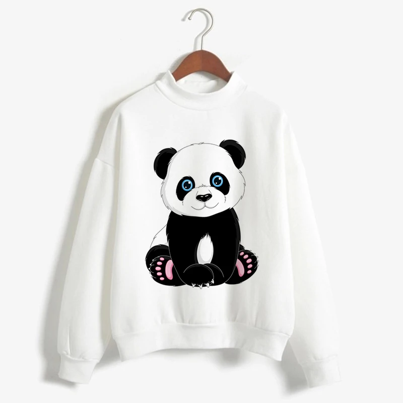 365 Повседневные Kawaii Panda Kpop толстовки Женская одежда с животным графическим принтом Harajuku с длинным рукавом Осенний пуловер Топы Футболки - Цвет: 365