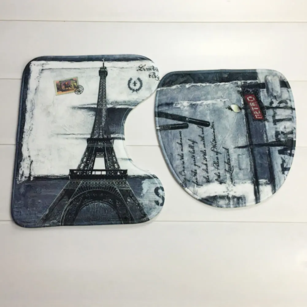 Коврик для ванной в европейском стиле 3 шт. крышка унитаза коврик комнаты ковер