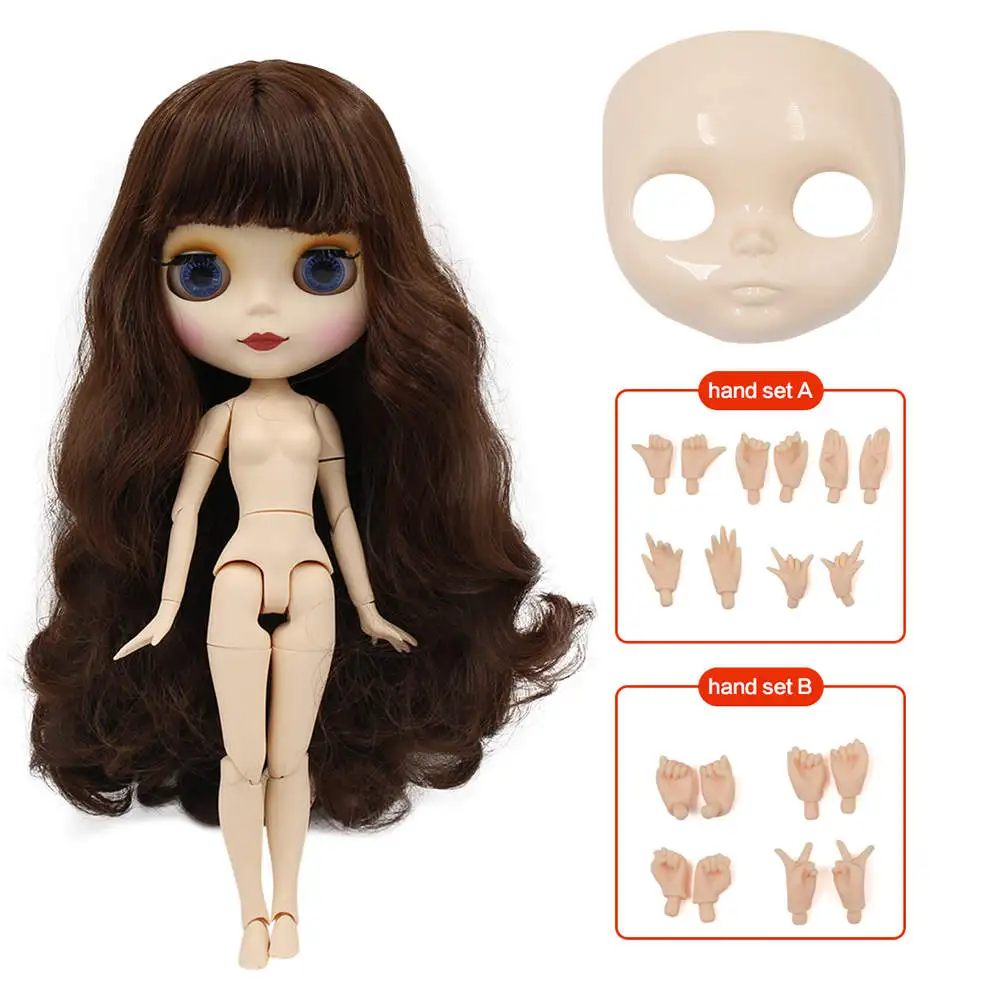 Joint body doll Blyth кукла ледяная фабрика шарнирное тело DIY обнаженные игрушки BJD модные куклы девочка подарок Специальное предложение Горячая Распродажа с лицом оболочки ручной набор A& B - Цвет: Joint body doll