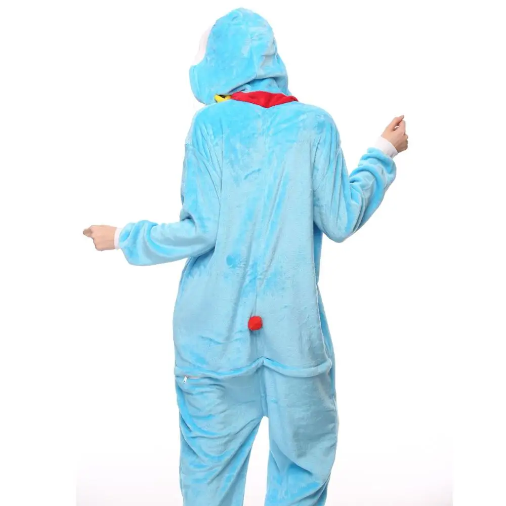 Adults Pajamas Women Flannel Sleepwear Unisex Cute Doraemon Cartoon Animal Pajama Set Hooded Pyjamas Kigurumi