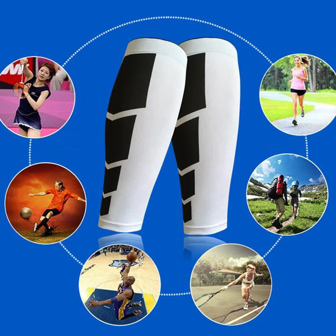 Женские и мужские гетры 1 шт. с поддержкой голени базовый слой компрессионные для