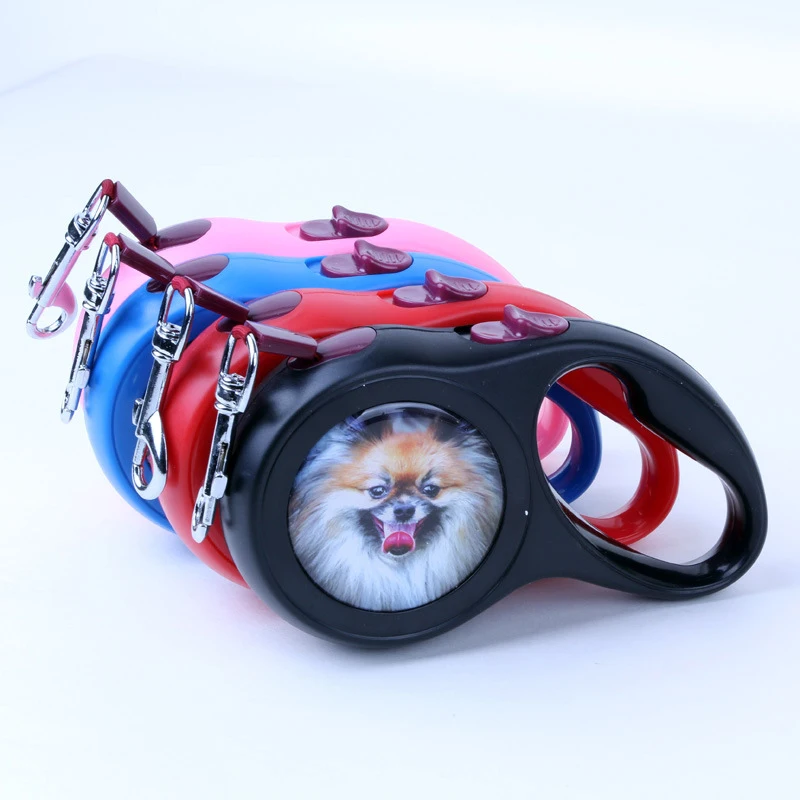 Мультфильм полиэстер собаки поводок Регулируемая животный принт Автоматическая