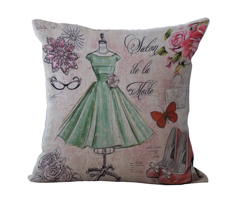 Романтический европейский стиль эйфелева башня домашняя хлопковая подушка