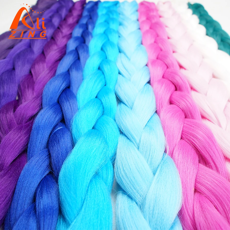 

Alizing 82Inch Synthetic Jumbo Braiding Hair 165g/Pack Black Blonde Gray Blue Crochet False Extensions