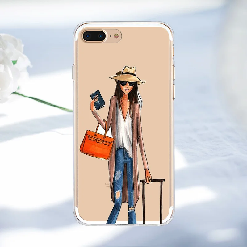Чехол для телефона для девочек iPhone X, 6, 6 s, 7, 8 Plus, чехол для iPhone, 5S, 5, SE, для женщин, Рельефный цветок, силиконовый, ТПУ, мягкий чехол, полный Чехол - Цвет: DH-009