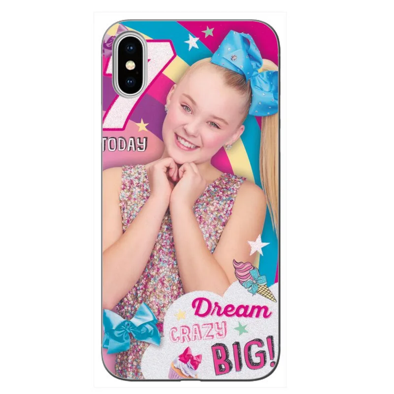 Jojo siwa прозрачный мягкий силиконовый чехол для телефона iPhone XS XR MAX X 5 5S 5SE 6 6S 6 7 8Plus высокое качество печати