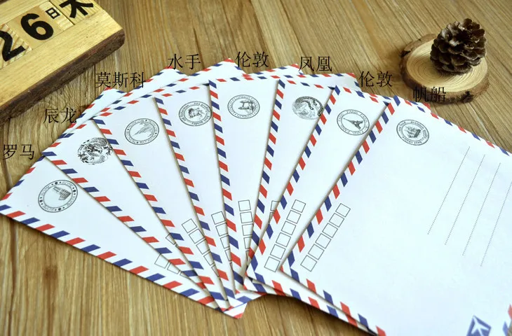 

airmail envelopes white 8 pattern creative novel and lovely stationery envelopes/romantic style/gift - 005002021