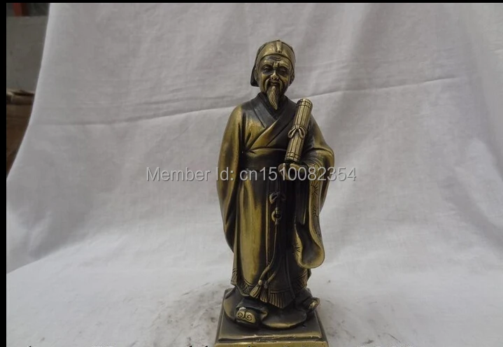 8 &quotкитайская Бронзовая известная Статуэтка мудреца философ менгзи менциус