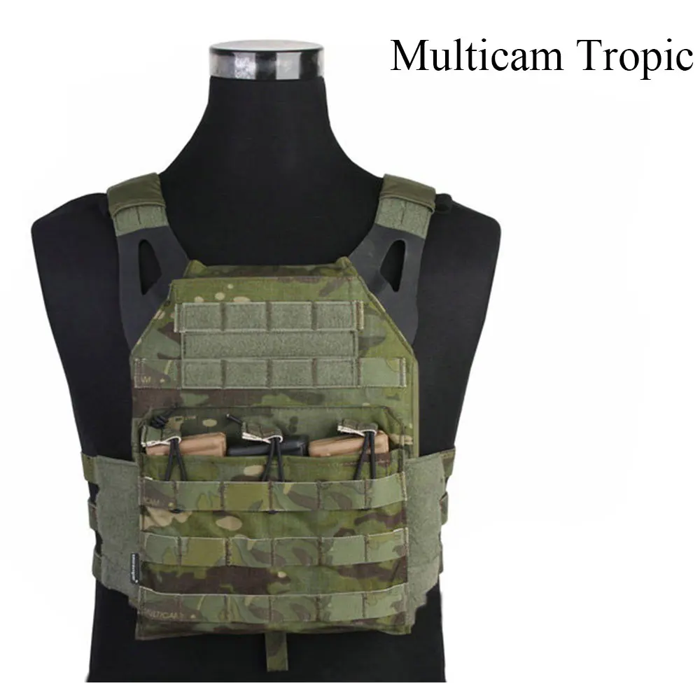 Multicam Tropic EMERSONGEAR JPC жилет Легкий MOLLE специальная пластина Перевозчик Охота легкий жилет для пейнтбола страйкбол emerson 500D мультикам черный - Цвет: Multicam Tropic