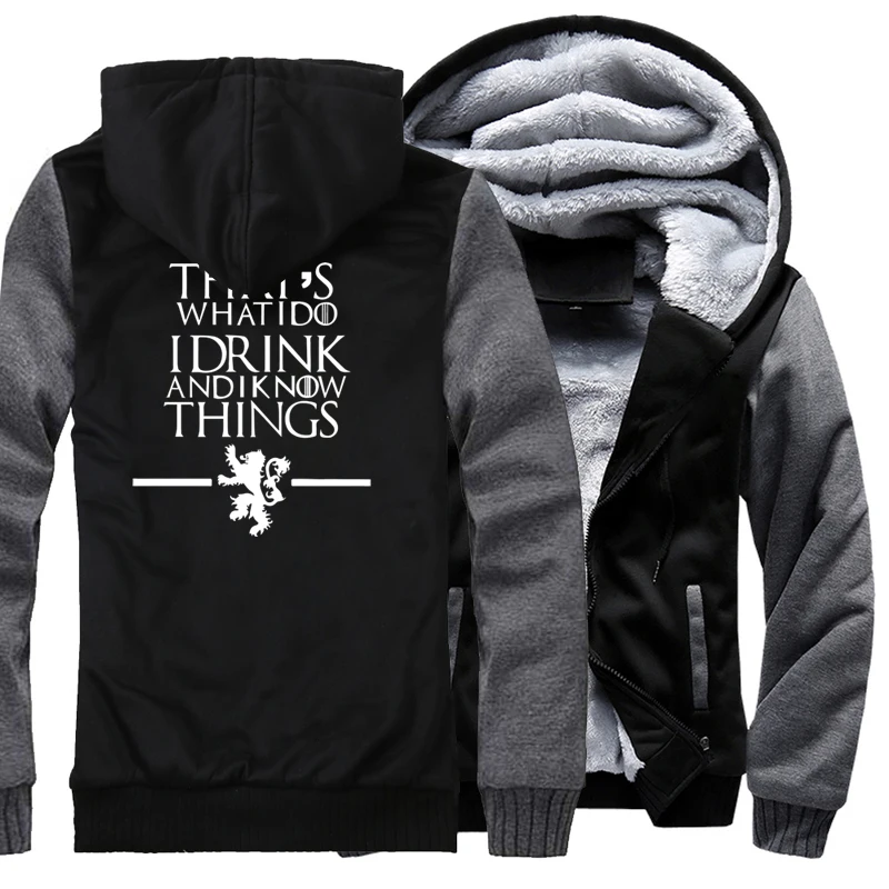 Мужские толстовки модные повседневные уличные толстые толстовки Harajukju Valar Morghulis худи для мужчин игра Толстовка "престолы" - Цвет: gray black