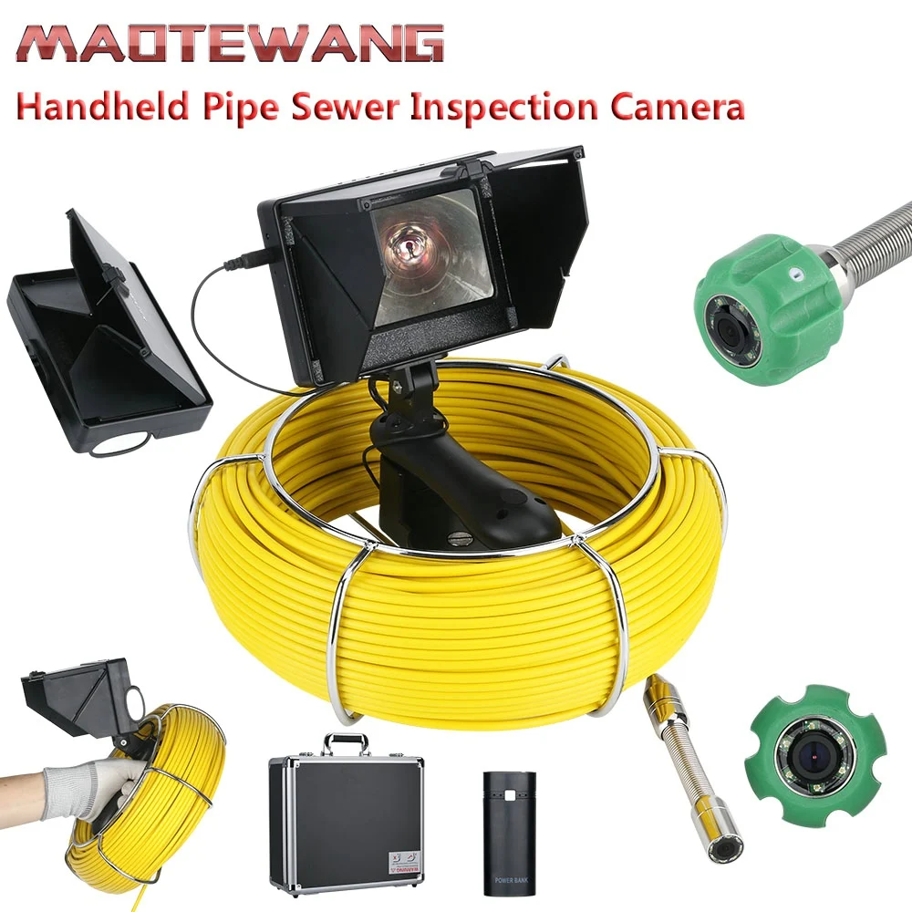 

20M 4.3 inch 22mm Handheld Industrial Pipe Sewer Inspection Video Camera IP68 Waterproof Drain Pipe Sewer Inspection Camera Sy