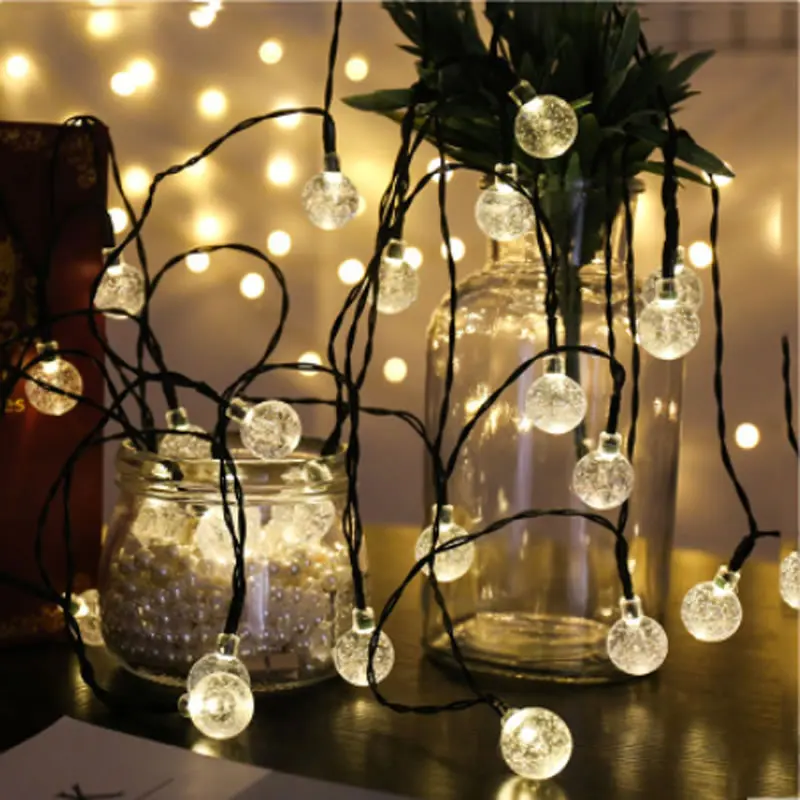 SPLEVISI 4 8 м 20LED/6 30LED хрустальный шар Солнечная энергия гирлянда Фея свет