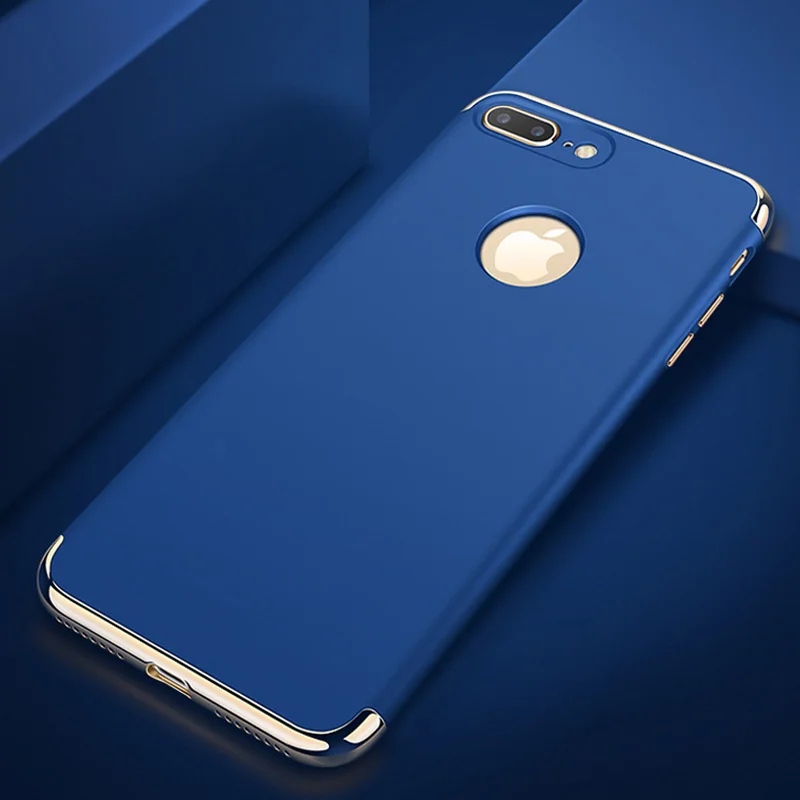 Для iPhone 7 Plus SHYAYA Люкс 3 в 1 Матовый Противоударный Покрытие Металла Текстура Кожи
