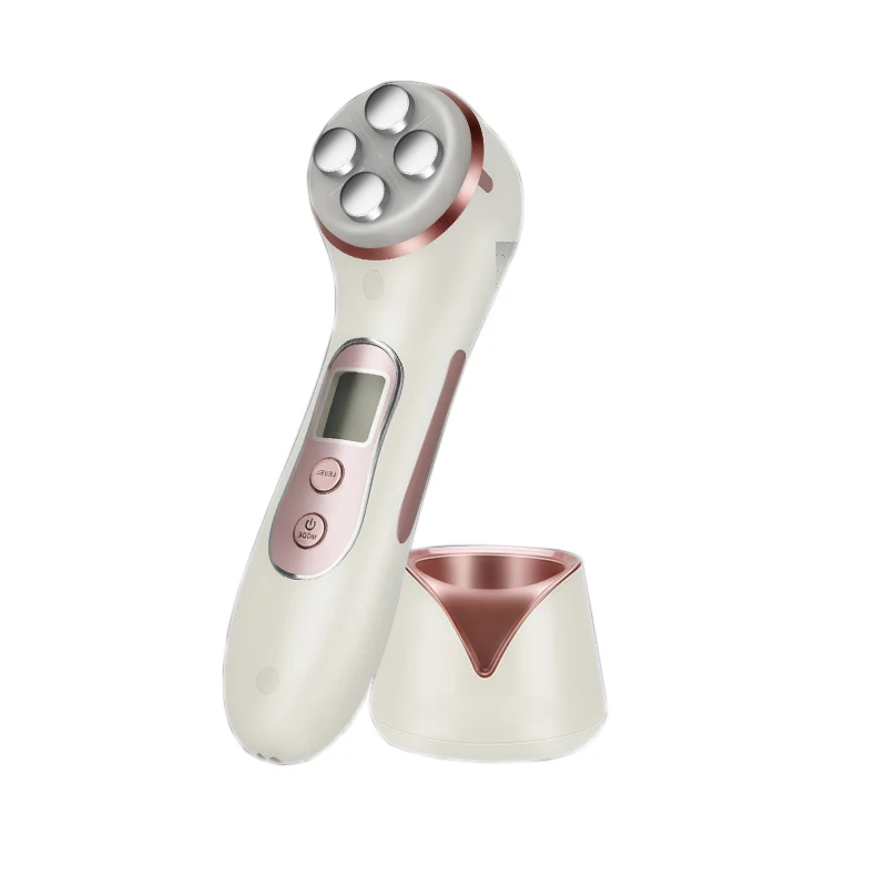 EMS MicroCurrent Vibration Skin Care Tighten Lifting Facial LED Photon Radio Frequency Wrinkle Removal Beauty Massager Machine | Красота и