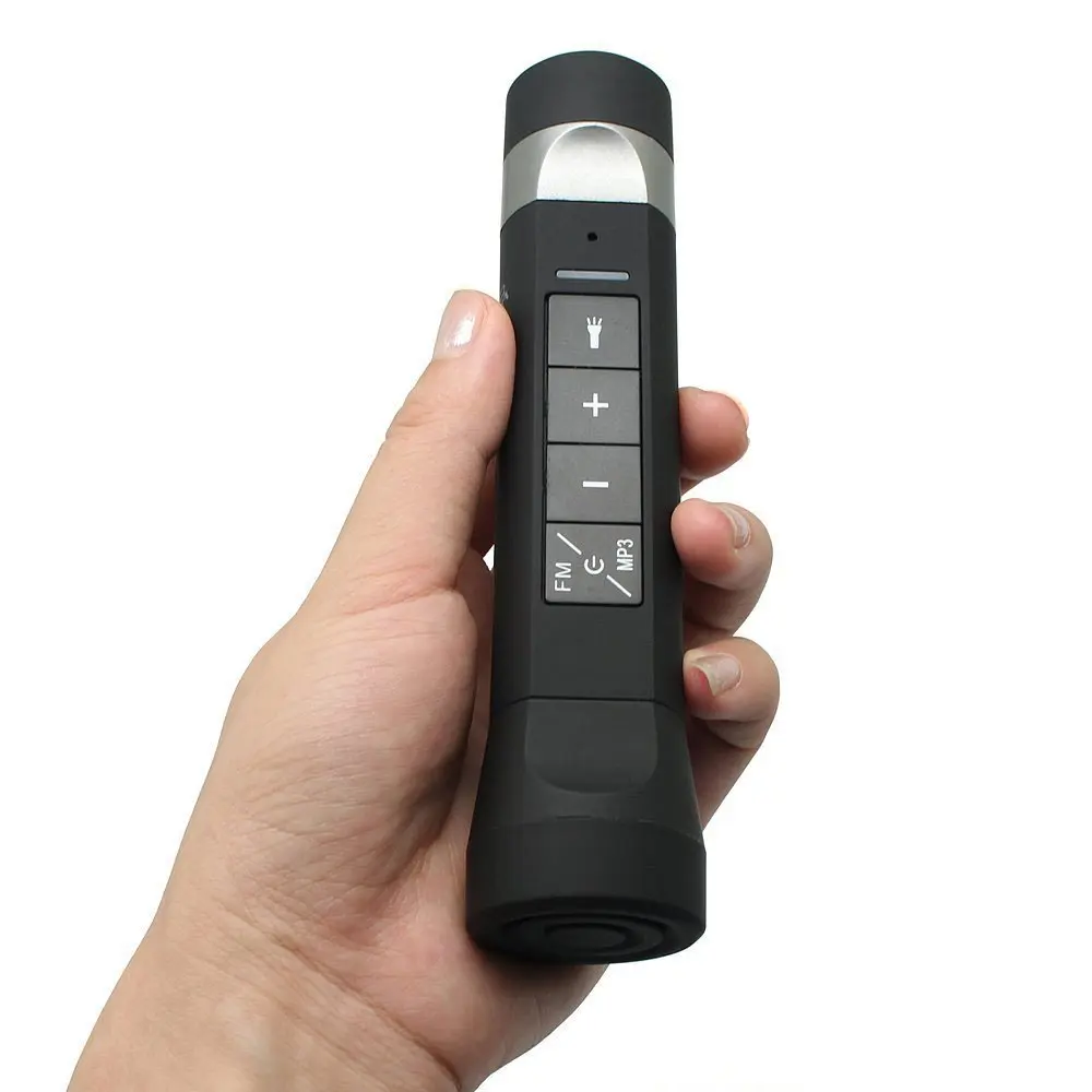 СВЕТОДИОДНЫЕ Музыка Фонарик С FM Радио Встроенный Динамик Power Bank Портативное