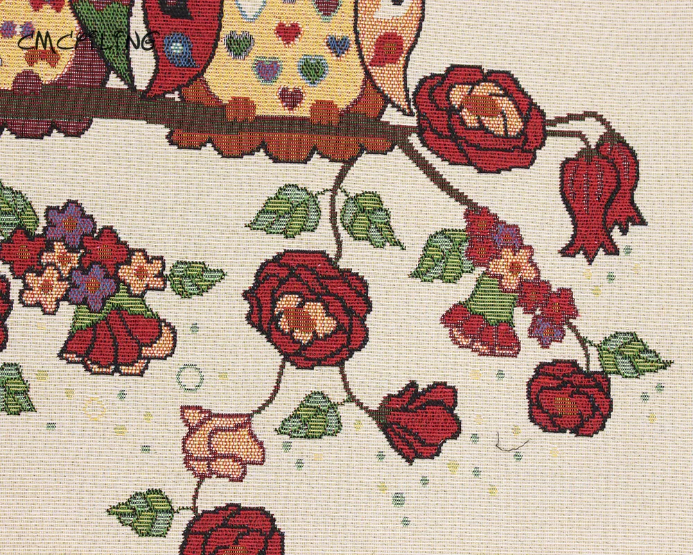 

CMCYILING Rose Lovely Owl Fabric Diy Handmade Patchwork Pillow Fabrics Home Textile Sewing hand bag Woven Telas Tecido