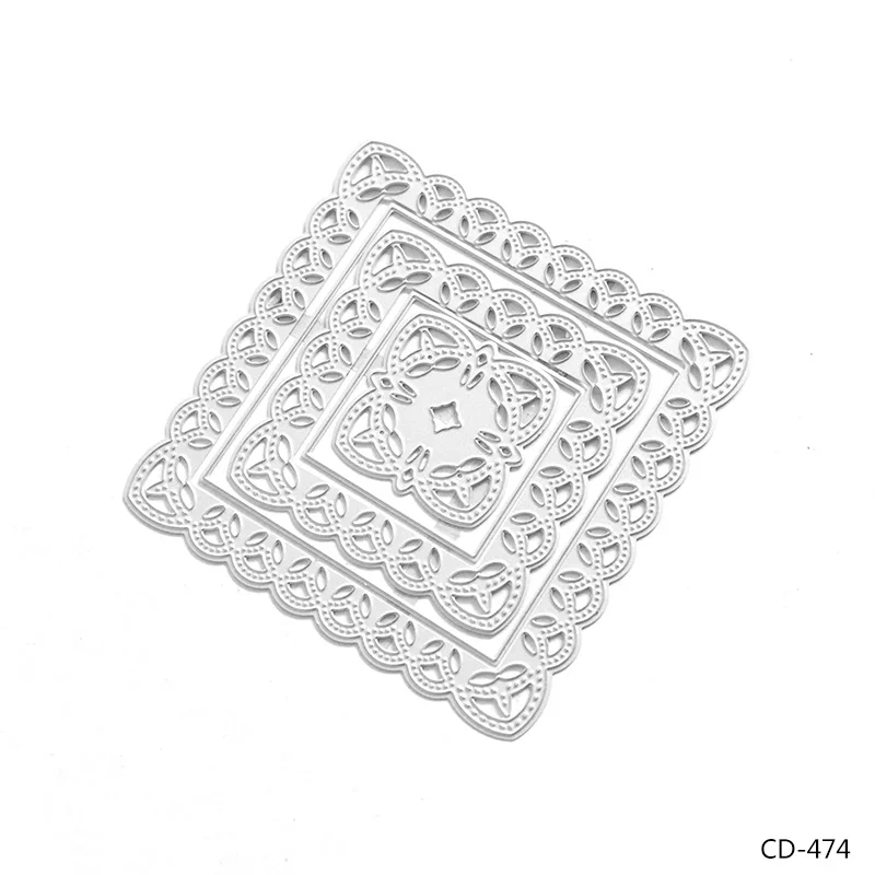 

Square Border Metal Cutting Dies for Scrapbooking Photo Album Embossing DIY Paper Cards Making Decorative Stencil Craft