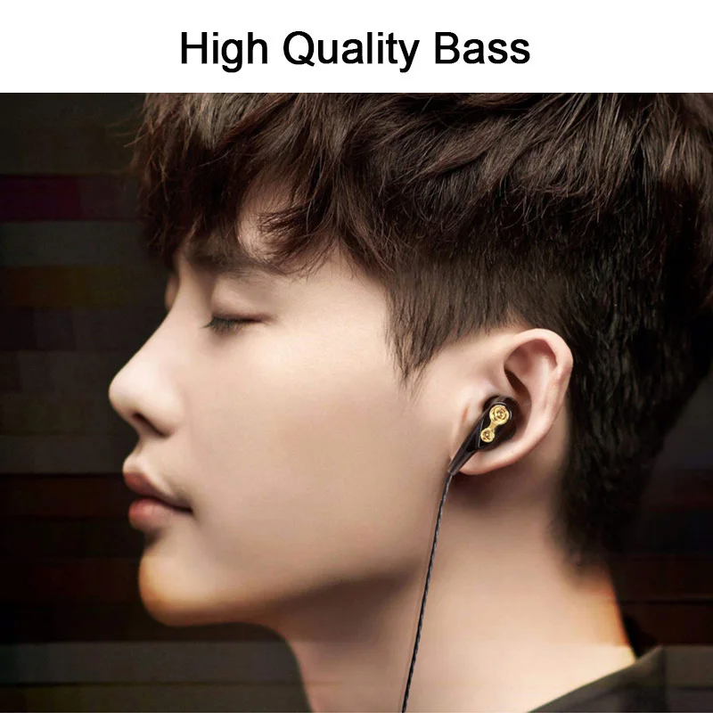 Music Origin ST05 Wired earphone High bass dual drive stereo In-Ear Earphones With Microphone Computer earbuds For Phone Sport |