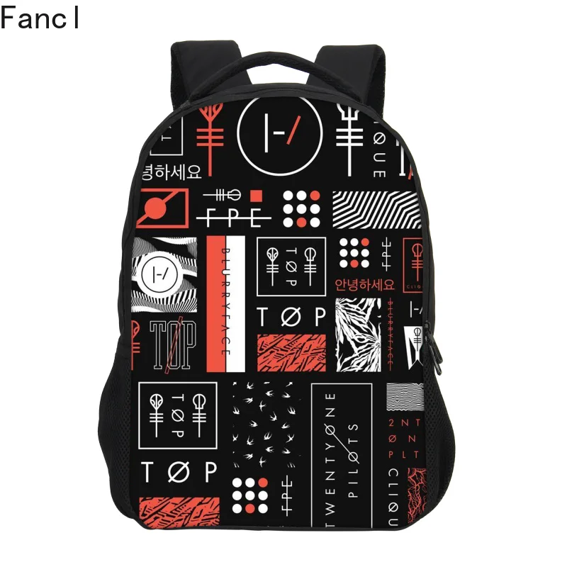 Новинка 2019 детские школьные рюкзаки для мальчиков модные Twenty One Pilots рюкзак с