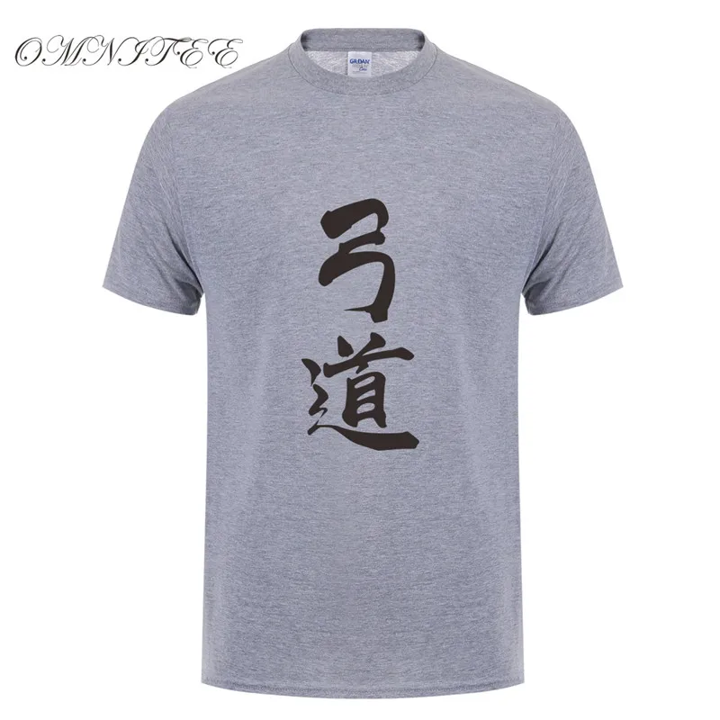 Summer Fashion Japan Kyudo Men T Shirts Cool Printed T-shirt Cotton Short Sleeve Japanese Archery Shirt Tops OT-632 | Мужская одежда