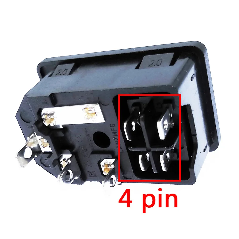 Кулисный переключатель Красный светильник 10A предохранитель 2pin 3pin 4pin разъем питания предохранитель вилка соединителя разъём красный зеленый синий черный