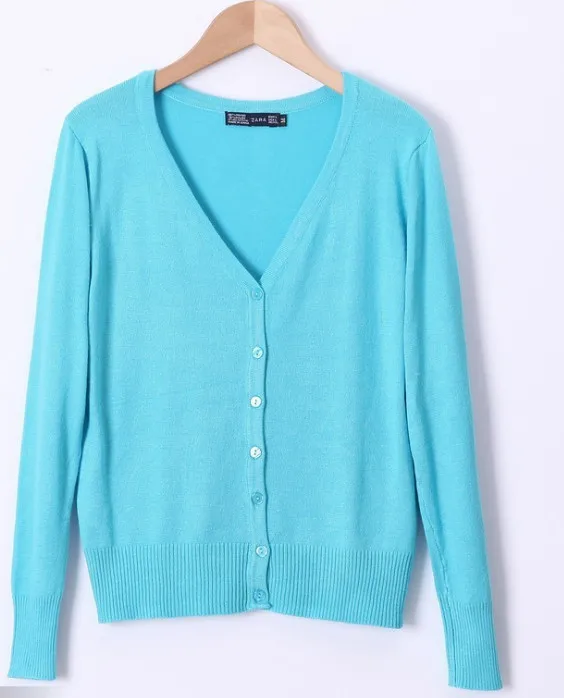 sky blue Модные свитера, Женский вязаный кардиган с длинным рукавом размера плюс 6xl, свитер с v-образным вырезом, Повседневный женский зимний теплый свободный свитер ouc1206 - Цвет: sky blue