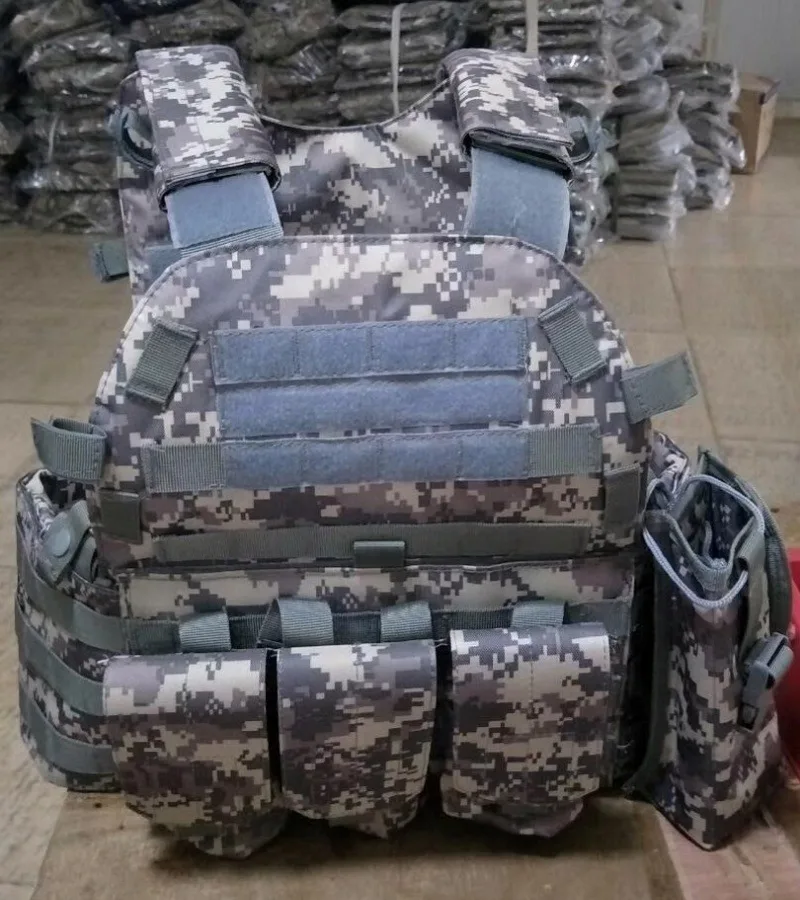 ACU CQC 6094 Molle страйкбол тактическая пластина Перевозчик жилет военная армия Пейнтбол Стрельба Охота бронежилет боевые жилеты - Цвет: ACU