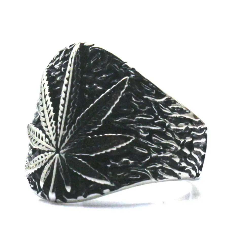 Cool Maple Leaves Ring Men Boy 316L Stainless Steel Party Best Gift Band Biker | Украшения и аксессуары