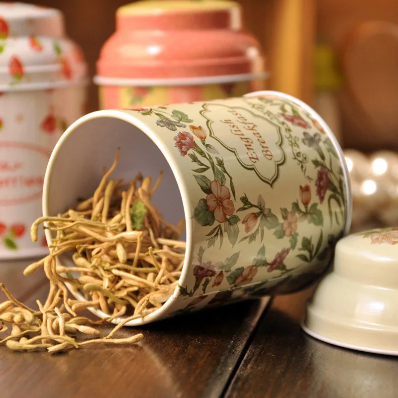 Металлическая жестяная коробка в европейском стиле 3 шт./лот для хранения чая