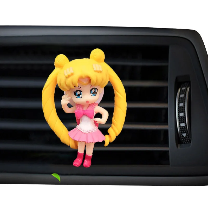

Beautiful girl car air freshener perfume air conditioner outlet Perfume clip bulldog auto air freshener Car interior accessories