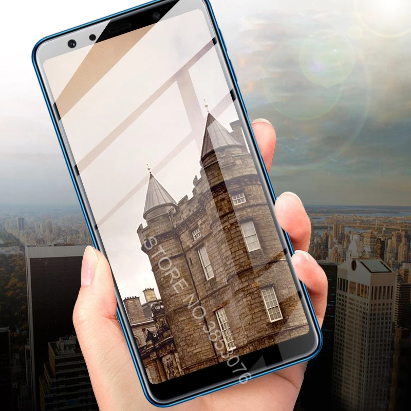 Цветная 9H 2.5D полностью закаленная стеклянная пленка для Samsung Galaxy A8 A6 J4 J6 Plus A7 J8 2018 J7