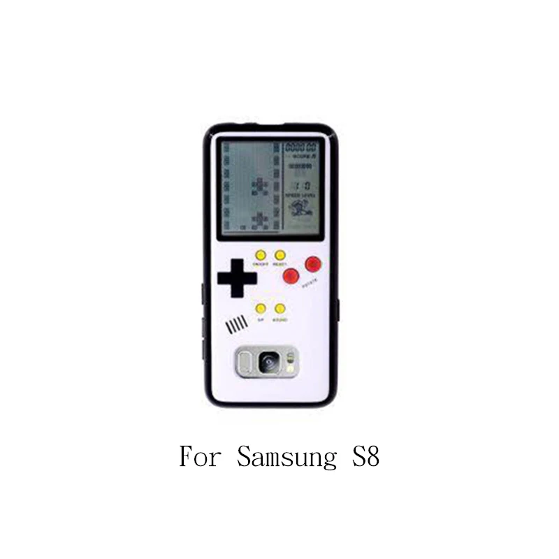 White Игроки портативных игровых играть тетрис телефон чехол для Samsung S8 плюс 8 IN1 игры Телефон Защитная крышка Dual- используйте игры игроки чехол тетрис тэтрис чехол тетрис samsung тетрис чехол s8 Чехол тетрис - Цвет: White