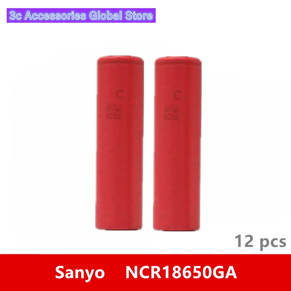 Аккумуляторная батарея Sanyo NCR 18650GA 3 7 в 18650 мАч 12 шт.|Перезаряжаемые батареи| |