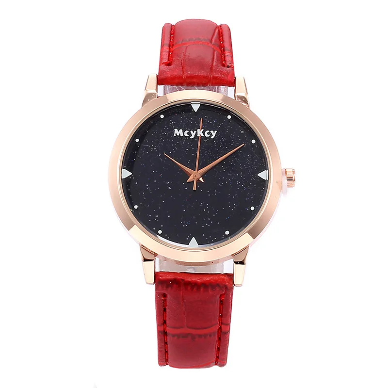 

Chasy Zhenskiye2018 Mcykcy Fashion Star Dial Leather Ladies Quartz Watch Women Dress Clock Bracelet Relogio feminino Hot sale